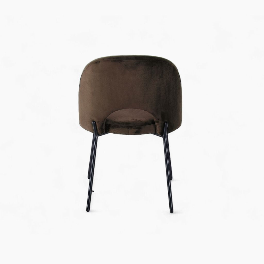 Petal Dining Chair (Black Frame) Brown / ペタルダイニングチェア（ブラックフレーム） ブラウン色