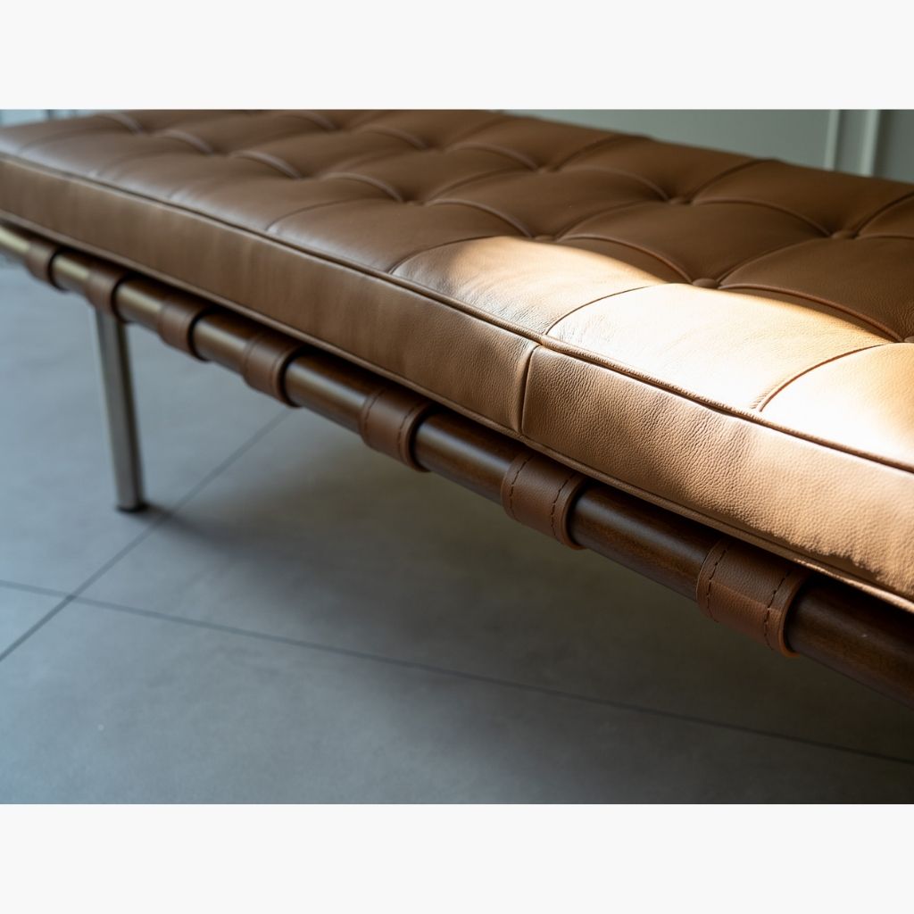 【Outlet】Barcelona Bench 3seats L-size Brown / 【アウトレット】バルセロナベンチ Lサイズ ブラウン ミース・ファン・デル・ローエ