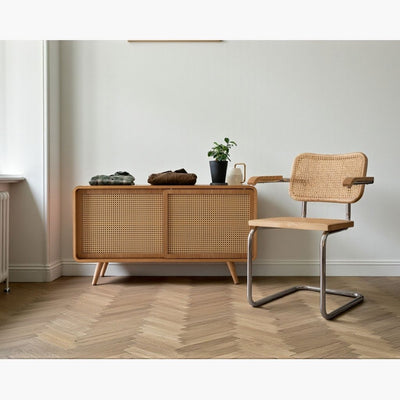 Rattan Cabinet Slide Door Natural / ラタンキャビネット 引き戸仕様 ナチュラル