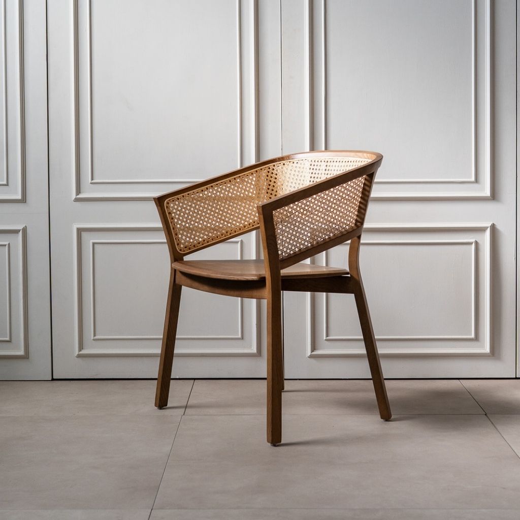 Bucket Rattan Chair Brown / バケットラタンチェア ブラウン – KuHoN Bucket Rattan Chair Brown / バケットラタンチェア ブラウン – KuHoN
