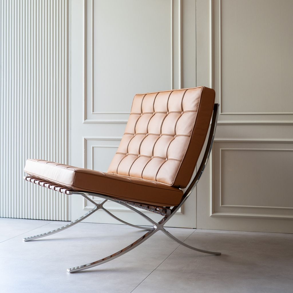 BARCELONA CHAIR 1 SEAT Leather Brown / バルセロナチェア シングルソファ ブラウン ミース・ファン・デル・ローエ