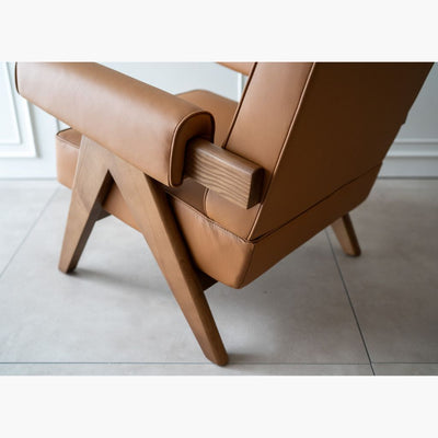 【Outlet】PH321 Easy Armchair Brown-1 / 【アウトレット】PH321 イージーアームチェア ブラウン-1 ピエール・ジャンヌレ