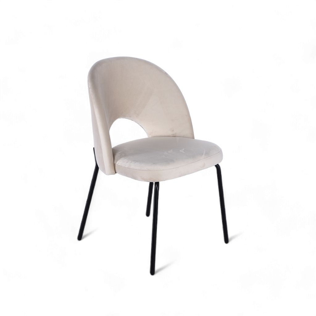 Petal Dining Chair (Black Frame) White Ivory / ペタルダイニングチェア（ブラックフレーム） ホワイトアイボリー色