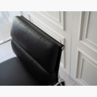 Management Soft Pad Chair Black / マネイジメント フラットチェア ソフトパッド ブラック アルミナムチェア