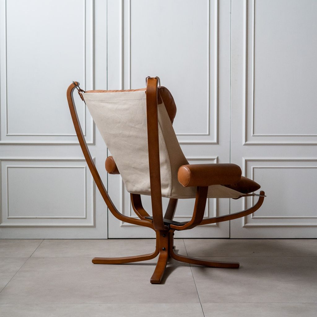 Falcon Armchair Wood Frame Oil-Leather Set / ファルコンアームチェア ウッドフレーム オイルレザー セット品