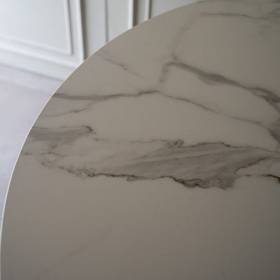 Marble Round Table White (Natural Wood) / マーブルラウンドテーブル ホワイト（ナチュラルウッド）