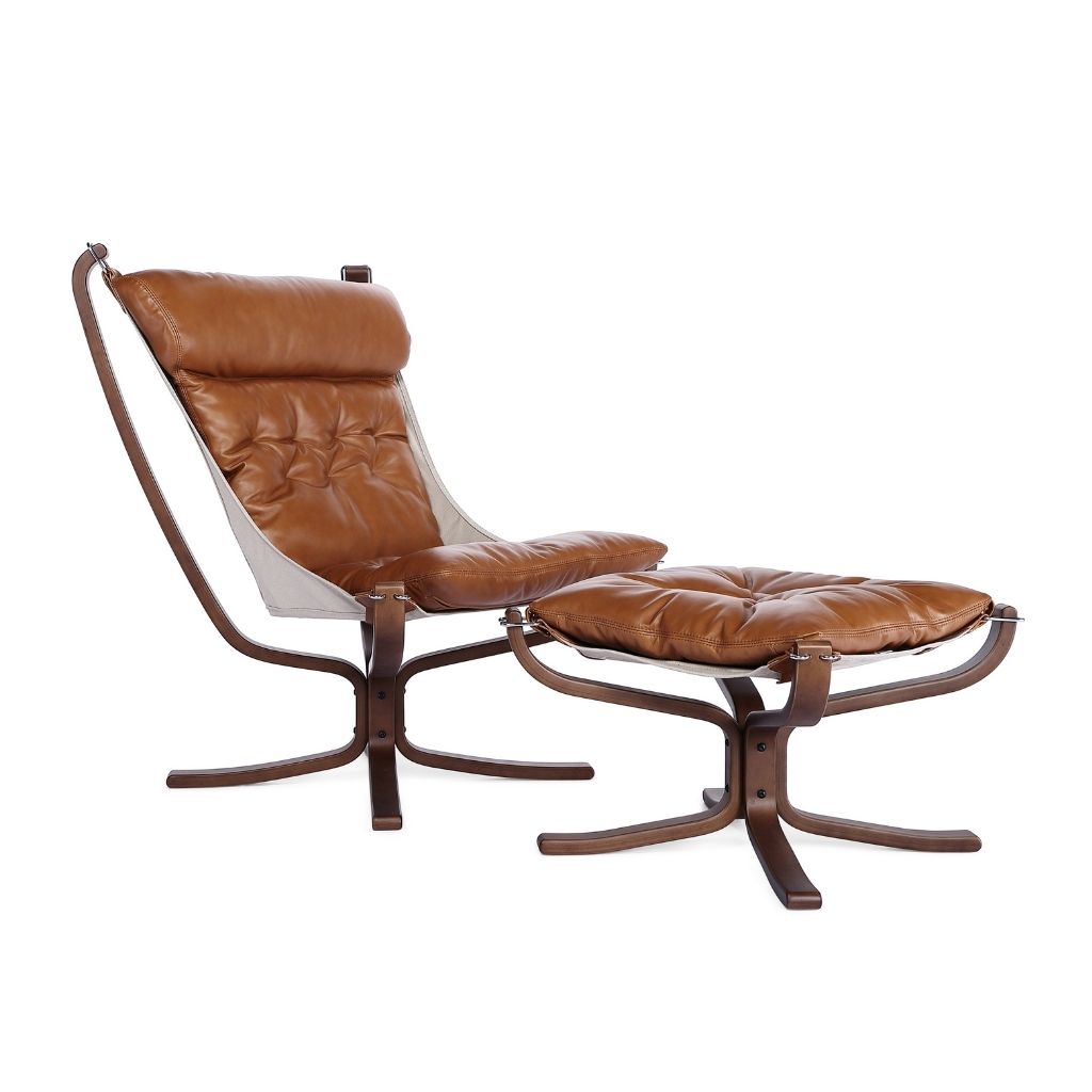 Falcon Chair Wood Frame Oil-Leather / ファルコンチェア ウッドフレーム オイルレザー