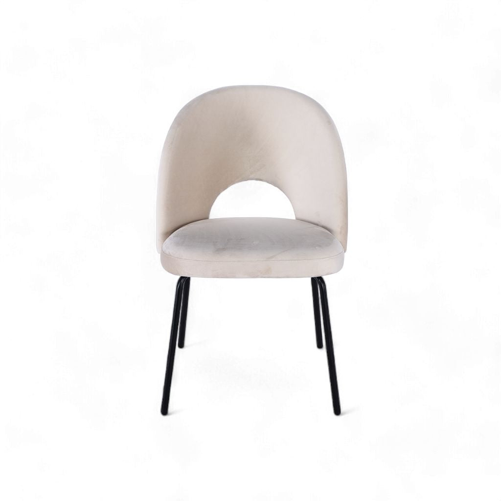 Petal Dining Chair (Black Frame) White Ivory / ペタルダイニングチェア（ブラックフレーム） ホワイトアイボリー色