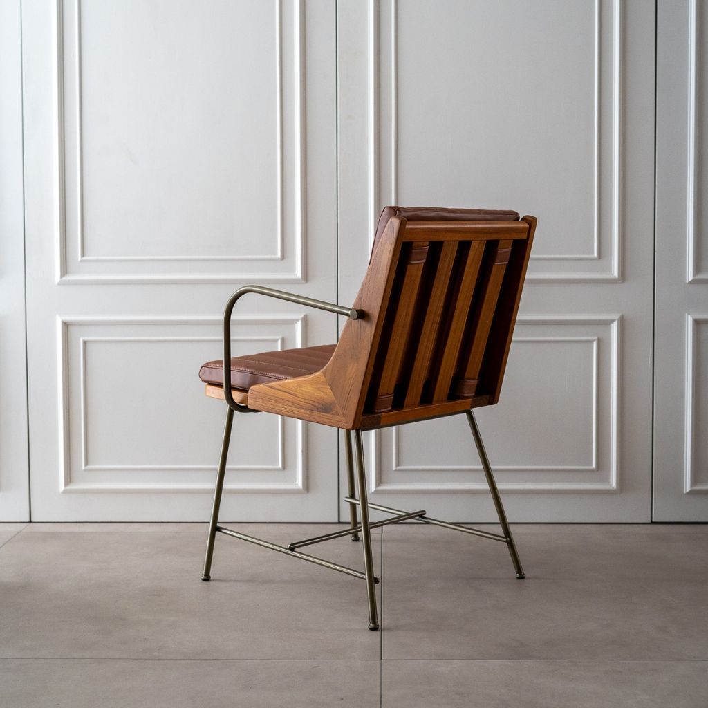 Karak Arm Chair Brown 2pcs /  カラックアームチェア ブラウン 2脚セット