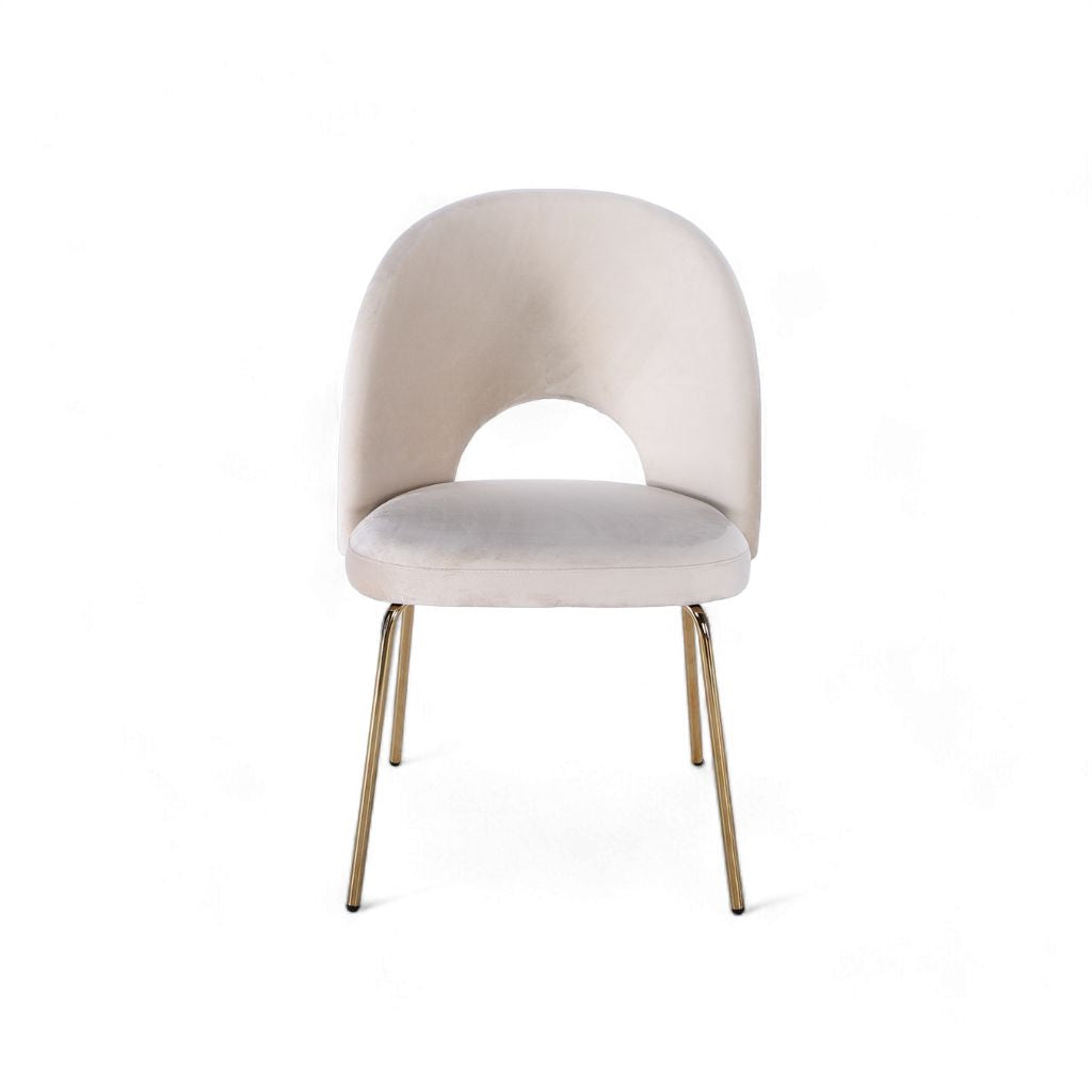 Petal Dining Chair (Gold Frame) White Ivory / ペタルダイニングチェア（ゴールドフレーム） ホワイトアイボリー色