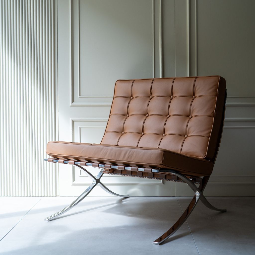 BARCELONA CHAIR 1 SEAT Leather Brown / バルセロナチェア シングルソファ ブラウン ミース・ファン・デル・ローエ