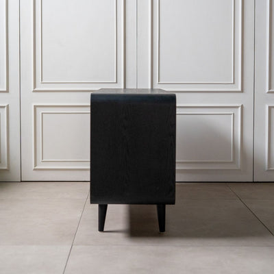 【Sample】Rattan Cabinet Slide Door Black / 【サンプル】ラタンキャビネット 引き戸仕様 ブラック