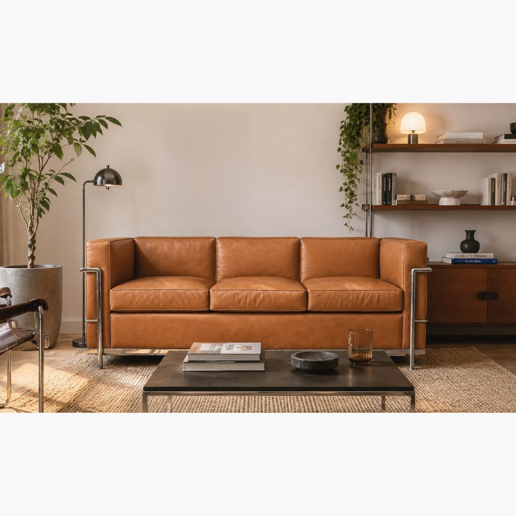 LC2 3Seats Sofa Brown / LC2 トリプルソファ ブラウン色 ル