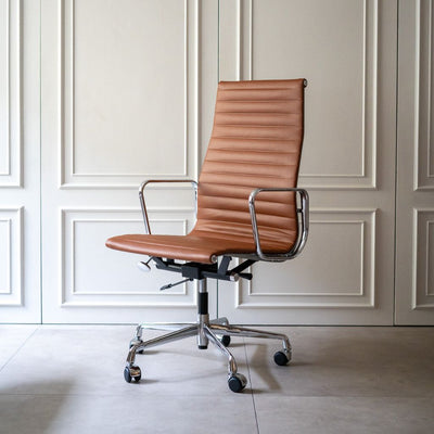 Executive Flat Chair High Brown / エグゼクティブ フラットチェア ハイ ブラウン アルミナムチェア