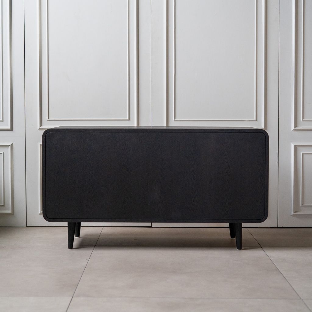 Rattan Cabinet Slide Door Black / ラタンキャビネット 引き戸仕様 ブラック