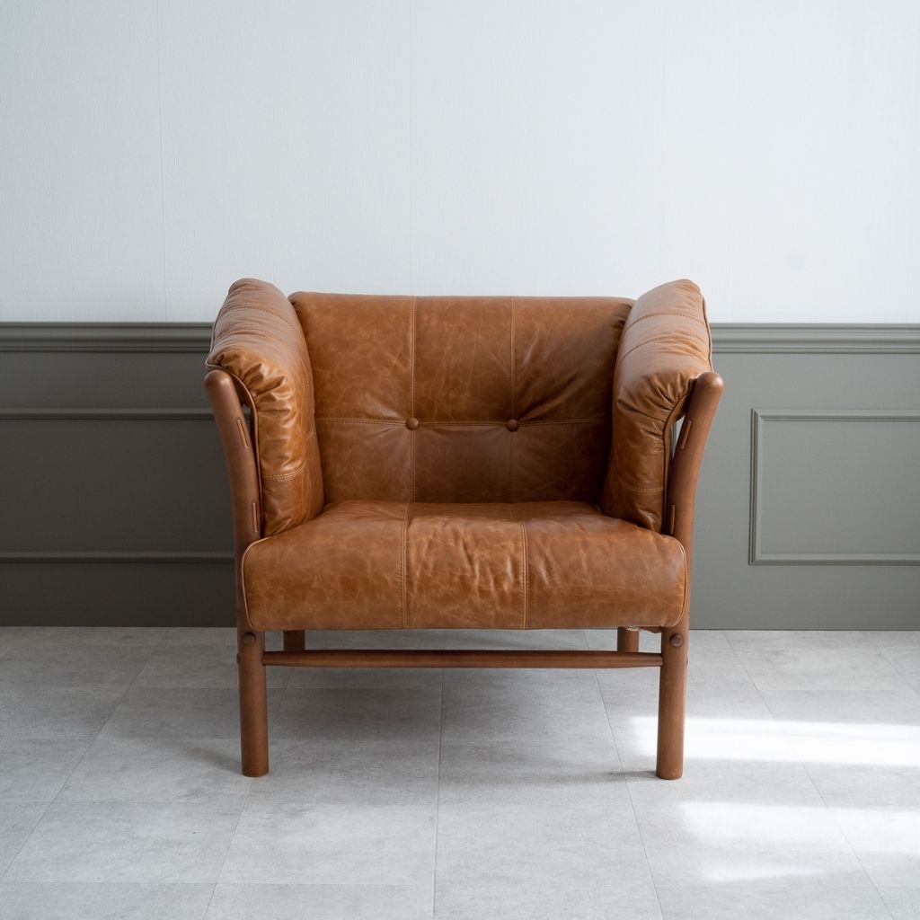 Ilona Armchair Type-A Oil-leather / イローナアームチェア タイプA オイルレザー アルネ・ノレル