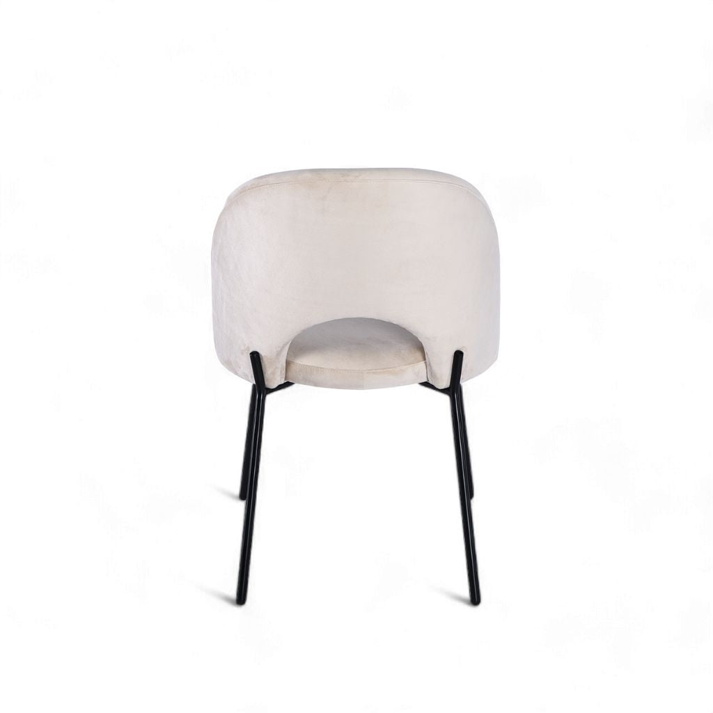 Petal Dining Chair (Black Frame) White Ivory / ペタルダイニングチェア（ブラックフレーム） ホワイトアイボリー色