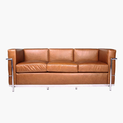 LC2 3Seats Sofa Oil-Leather Tan / LC2 トリプルソファ オイルレザー タン色 ル・コルビュジエ