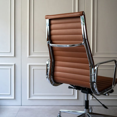 Executive Flat Chair High Brown / エグゼクティブ フラットチェア ハイ ブラウン アルミナムチェア