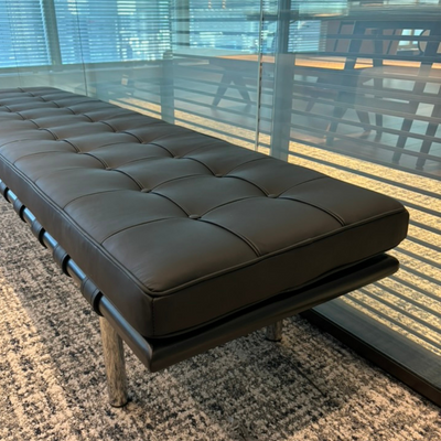 Barcelona Bench 3Seats L-size Black (Black Wood) / バルセロナベンチ 3シート Lサイズ ブラック（ブラックウッド） ミース・ファン・デル・ローエ