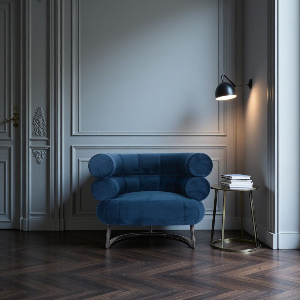 Bibendum Chair Fabric Blue / ビバンダムチェア ファブリック ブルー色 アイリーン・グレイ