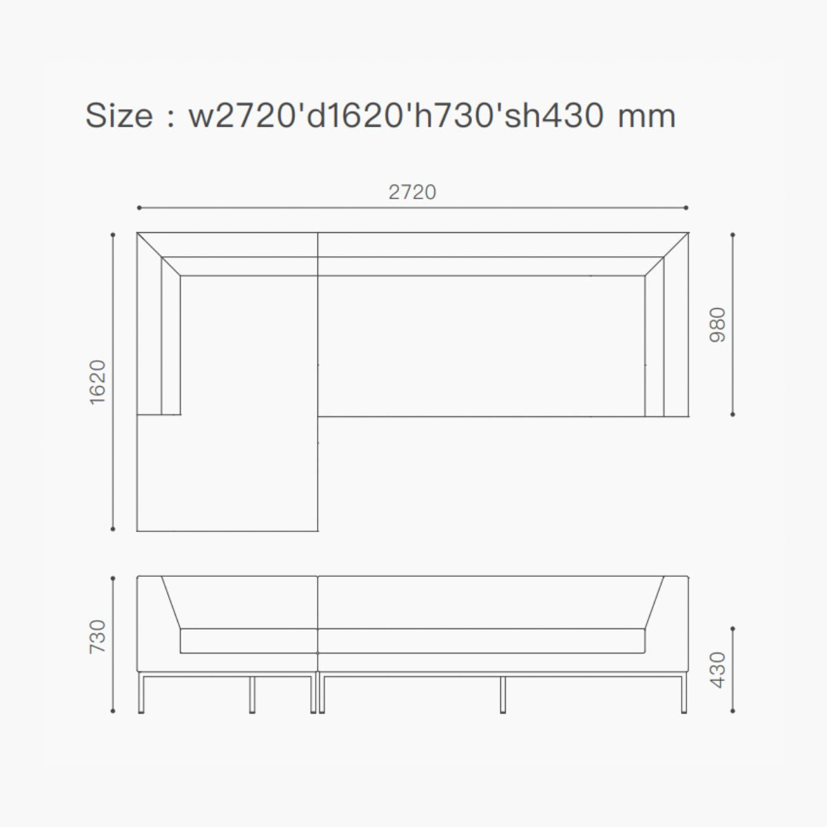 SLICE CHAISE-LONG SOFA KEBE /スライスチェイス ロングソファ ケベ