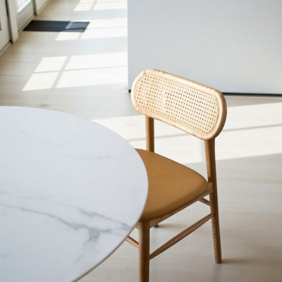 Marble Round Table White (Natural Wood) / マーブルラウンドテーブル ホワイト（ナチュラルウッド）