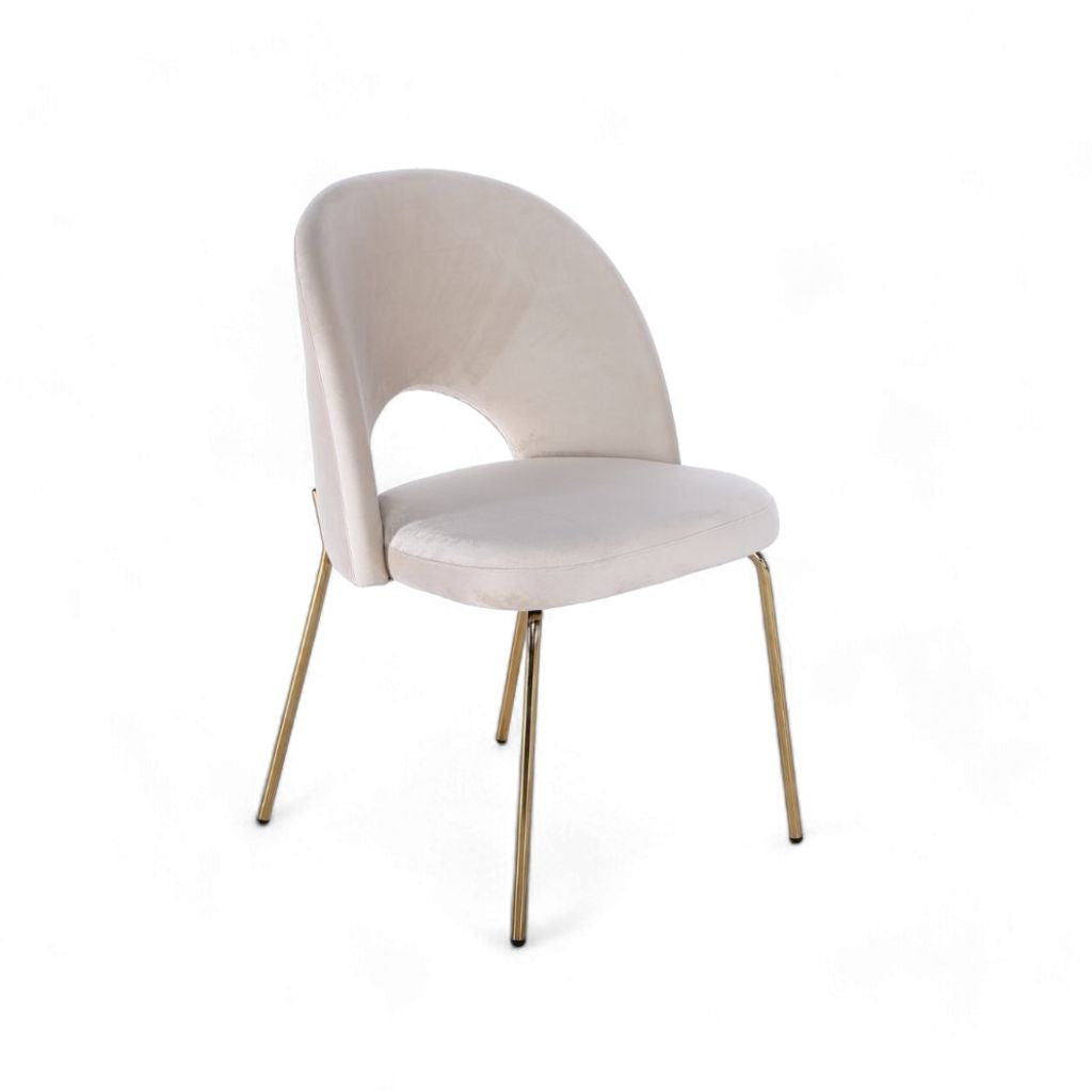 Petal Dining Chair (Gold Frame) White Ivory / ペタルダイニングチェア（ゴールドフレーム） ホワイトアイボリー色