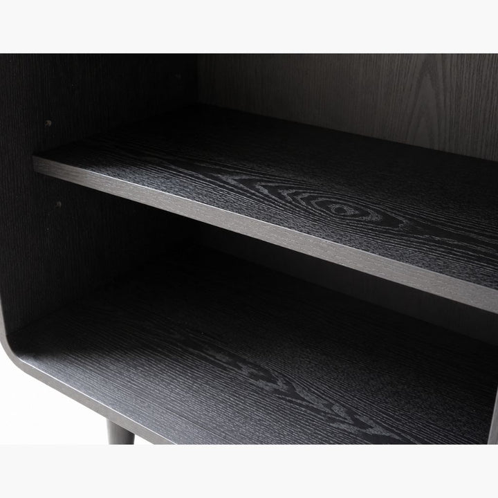 Rattan Cabinet Slide Door Black / ラタンキャビネット 引き戸仕様