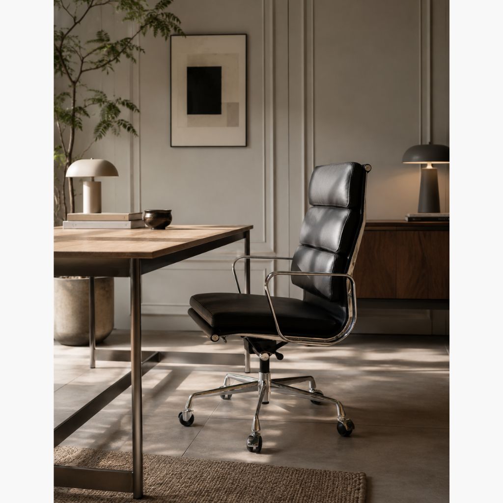 Executive Soft Pad Chair High Black / エグゼクティブ ソフトパッド