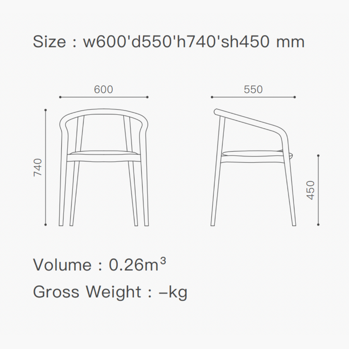 Simple Rattan Chair / シンプルラタンチェア