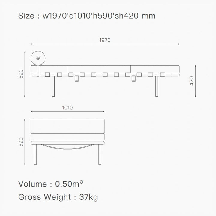 BARCELONA DAYBED Coffee / バルセロナデイベッド コーヒー色 ミース