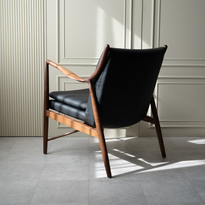 No.45 Chair Leather Black / No.45チェア レザー ブラック色 フィン