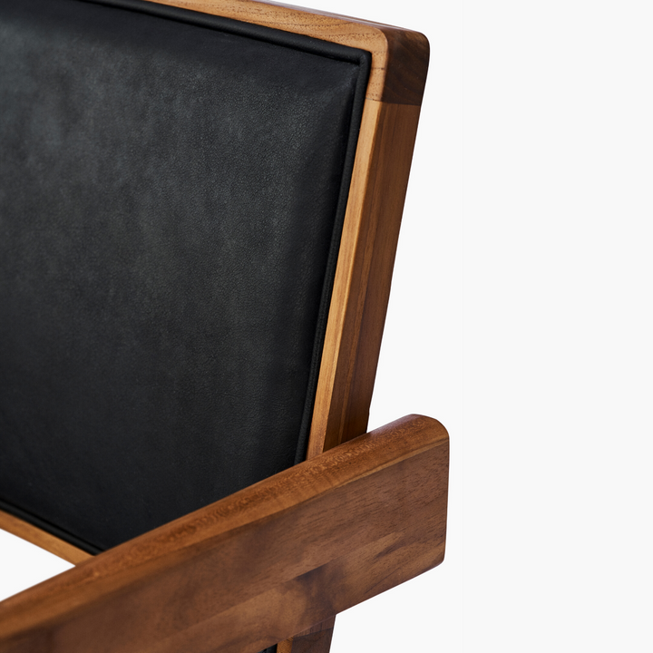 V-leg Office Chair Leather Black / Vレッグオフィスチェア レザー