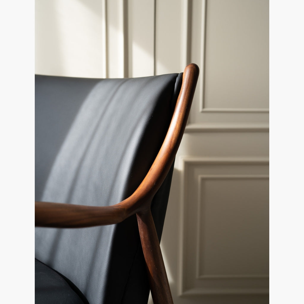 No.45 Chair Leather Black / No.45チェア レザー ブラック色 フィン